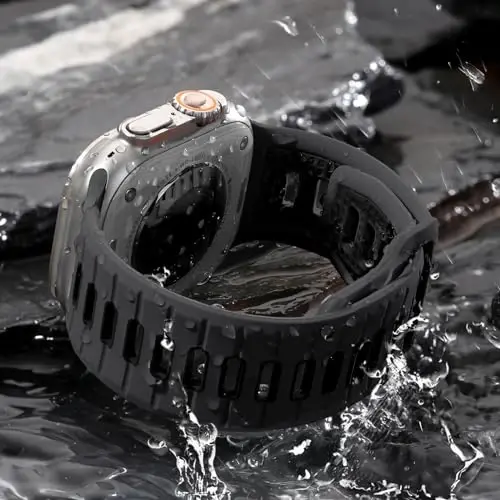 Odbeai Spor Kordonu Apple Watch Ultra 2 3/Ultra Kordon ile Uyumlu, Erkekler için Apple Watch Kordonları ile Uyumlu 49mm 46mm 45mm 44mm 42mm, iWatch Kordonları Tüm Seriler için Su Geçirmez Silikon Kayış SE 11 10 9-1 - 5