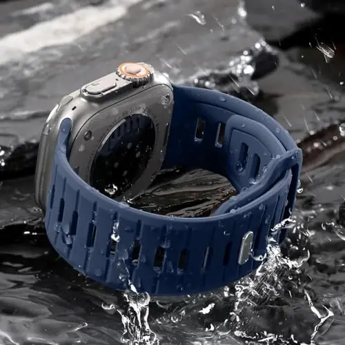 Odbeai Sport Band Compatible with Apple Watch Ultra 2/Ultra/Ultra 3 Band,Compatible with Apple Watch Bands for Men 49mm 46mm 45mm 44mm 42mm,Waterproof Silicone Strap for iWatch All Series SE 11 10 9-1 - 5