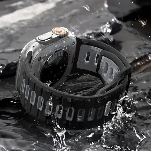 Odbeai Sport Band Compatible with Apple Watch Ultra 2 3/Ultra Band,Compatible with Apple Watch Bands for Men 49mm 46mm 45mm 44mm 42mm,Waterproof Silicone Strap for iWatch Bands All Series SE 11 10 9-1 - 4