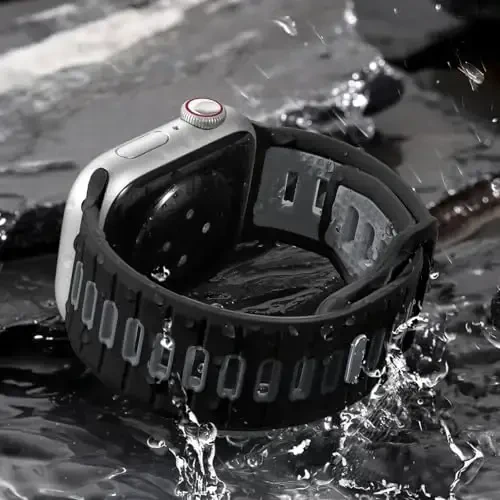 Odbeai Sport Band Apple Watch Bands for Men bilan mos keladi, Apple Watch Ultra 2 3/Ultra Band 38mm 40mm 41mm Series10 42mm bilan mos keladi, iWatch Bands Series SE 11 10 9-1 uchun silikon suv o'tkazmaydigan tasma - 4