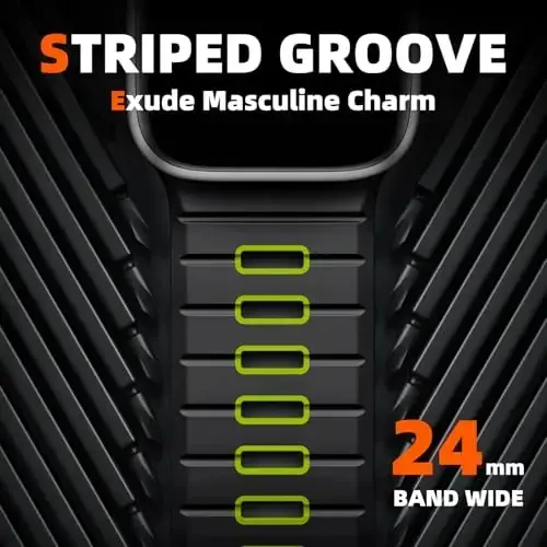 Odbeai Sport Band Apple Watch Bands for Men bilan mos keladi, Apple Watch Ultra 2 3/Ultra Band 38mm 40mm 41mm Series10 42mm bilan mos keladi, iWatch Bands Series SE 11 10 9-1 uchun silikon suv o'tkazmaydigan tasma - 2