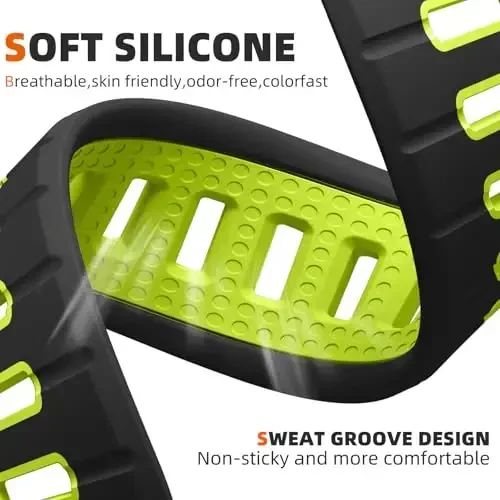 Odbeai Sport Band Apple Watch Bands for Men bilan mos keladi, Apple Watch Ultra 2 3/Ultra Band 38mm 40mm 41mm Series10 42mm bilan mos keladi, iWatch Bands Series SE 11 10 9-1 uchun silikon suv o'tkazmaydigan tasma - 3