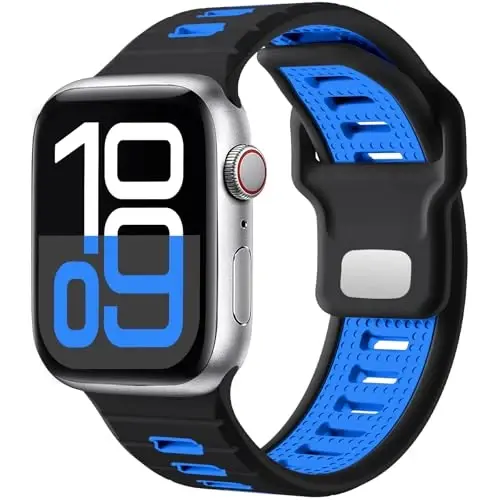 Odbeai Sport Band Apple Watch uchun tasmalar bilan mos keladi, Erkaklar uchun Apple Watch Ultra 2 3/Ultra Band 38mm 40mm 41mm Series10 42mm bilan mos keladi, iWatch Bands Series SE 11 10 9-1 uchun silikon suv o'tkazmaydigan tasma - 1