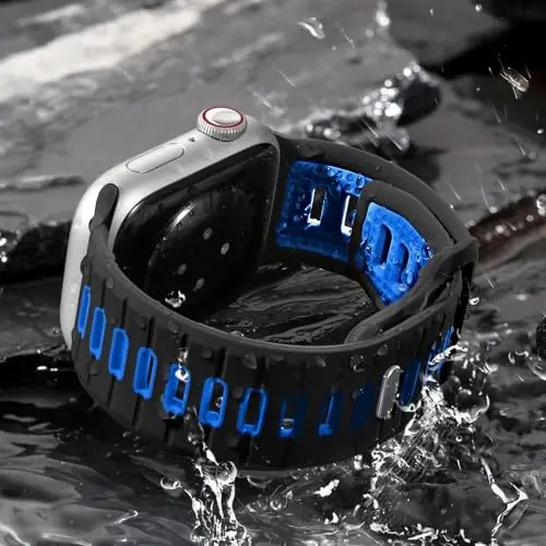 Odbeai Sport Band Apple Watch uchun tasmalar bilan mos keladi, Erkaklar uchun Apple Watch Ultra 2 3/Ultra Band 38mm 40mm 41mm Series10 42mm bilan mos keladi, iWatch Bands Series SE 11 10 9-1 uchun silikon suv o'tkazmaydigan tasma - 4