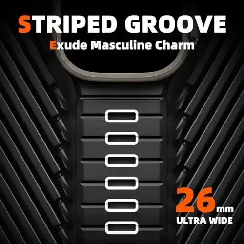 Odbeai Sport Band Apple Watch Ultra 2 3/Ultra Band bilan mos keladi,Erkaklar uchun Apple Watch Bands 49mm 46mm 45mm 44mm 42mm bilan mos keladi,iWatch Bands uchun suv o'tkazmaydigan silikon tasma Barcha seriyalar SE 11 10 9-1 - 2