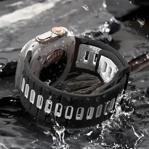 Odbeai Sport Band Apple Watch Ultra 2 3/Ultra Band bilan mos keladi,Erkaklar uchun Apple Watch Bands 49mm 46mm 45mm 44mm 42mm bilan mos keladi,iWatch Bands uchun suv o'tkazmaydigan silikon tasma Barcha seriyalar SE 11 10 9-1 - 5