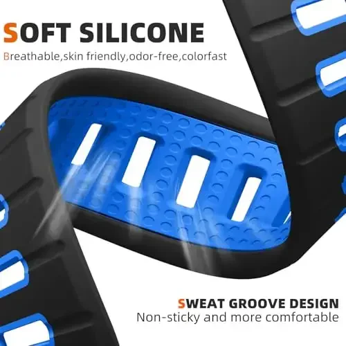 Odbeai Sport Band Apple Watch Ultra 2/Ultra/Ultra 3 Band bilan mos keladi, Apple Watch Bands for Men 49mm 46mm 45mm 44mm 42mm bilan mos keladi, iWatch All Series SE 11 10 9-1 uchun suv o'tkazmaydigan silikon tasma - 1