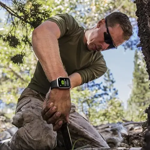 Odbeai Sport Band Apple Watch Ultra 2/Ultra/Ultra 3 bilan mos keladi, Apple Watch Bands for Men 49mm 46mm 45mm 44mm 42mm bilan mos keladi, iWatch All Series SE 11 10 9-1 uchun suv o'tkazmaydigan silikon tasma - 6