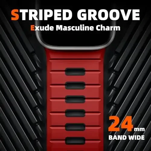 Odbeai Sport Band Apple Watch Ultra 2/Ultra/Ultra 3 bilan mos keladi, erkaklar uchun Apple Watch tasmalari 49mm 46mm 45mm 44mm 42mm bilan mos keladi, iWatch barcha turkumlari uchun suv o'tkazmaydigan silikon tasma SE 11 10 9-1 - 2