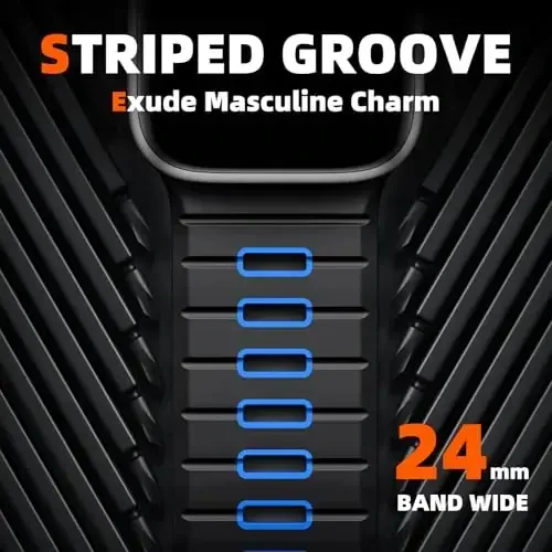 Odbeai Sport Band Compatible with Apple Watch Bands for Men,Compatible with Apple Watch Ultra 2 3/Ultra Band 38mm 40mm 41mm Series10 42mm,Silicone Waterproof Strap for iWatch Bands Series SE 11 10 9-1 - 2