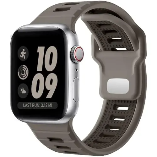 Odbeai Sport Band Compatible with Apple Watch Bands for Men,Compatible with Apple Watch Ultra 2 3/Ultra Band 38mm 40mm 41mm Series10 42mm,Silicone Waterproof Strap for iWatch Bands Series SE 11 10 9-1 - 1