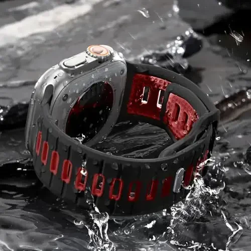 Odbeai Sport Band Compatible with Apple Watch Ultra 2 3/Ultra Band,Compatible with Apple Watch Bands for Men 49mm 46mm 45mm 44mm 42mm,Waterproof Silicone Strap for iWatch Bands All Series SE 11 10 9-1 - 4