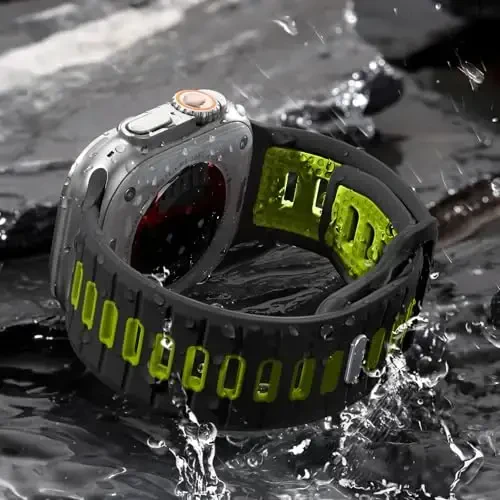 Odbeai Sport Band Compatible with Apple Watch Ultra 2 3/Ultra Band,Compatible with Apple Watch Bands for Men 49mm 46mm 45mm 44mm 42mm,Waterproof Silicone Strap for iWatch Bands All Series SE 11 10 9-1 - 4