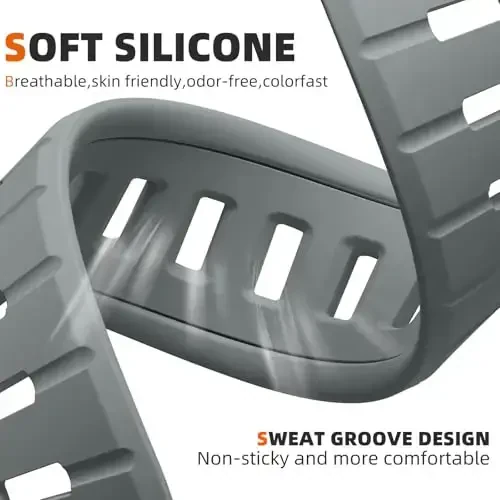 Odbeai Sport Band Compatible with Apple Watch Ultra 2 3/Ultra Band,Compatible with Apple Watch Bands for Men 49mm 46mm 45mm 44mm 42mm,Waterproof Silicone Strap for iWatch Bands All Series SE 11 10 9-1 - 3