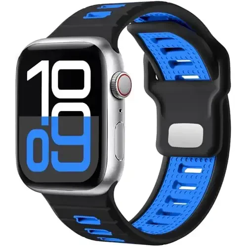 Odbeai Sport Band Compatible with Apple Watch Bands for Men,Compatible with Apple Watch Ultra 2 3/Ultra Band 38mm 40mm 41mm Series10 42mm,Silicone Waterproof Strap for iWatch Bands Series SE 11 10 9-1 
