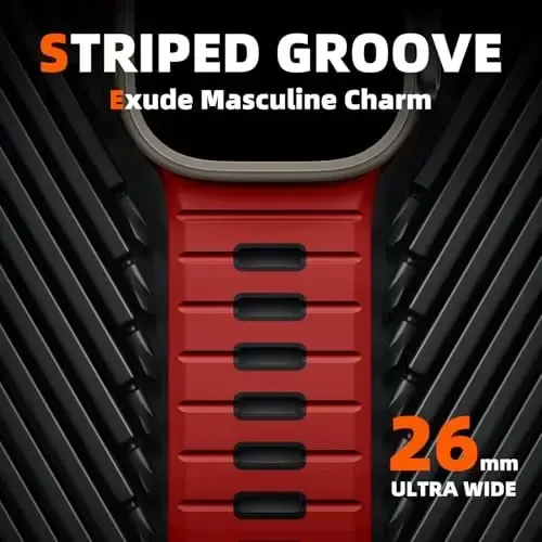 Odbeai Sport Band Compatible with Apple Watch Ultra 2/Ultra/Ultra 3 Band,Compatible with Apple Watch Bands for Men 49mm 46mm 45mm 44mm 42mm,Waterproof Silicone Strap for iWatch All Series SE 11 10 9-1 - ODBEAI (1)