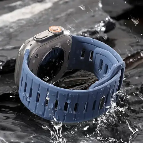 Odbeai Sport Band Compatible with Apple Watch Ultra 2/Ultra/Ultra 3 Band,Compatible with Apple Watch Bands for Men 49mm 46mm 45mm 44mm 42mm,Waterproof Silicone Strap for iWatch All Series SE 11 10 9-1 - 5