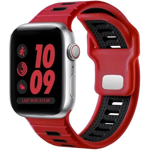Odbeai Sport Band Compatible with Apple Watch Ultra 2/Ultra/Ultra 3 Band,Compatible with Apple Watch Bands for Men 49mm 46mm 45mm 44mm 42mm,Waterproof Silicone Strap for iWatch All Series SE 11 10 9-1 - 1