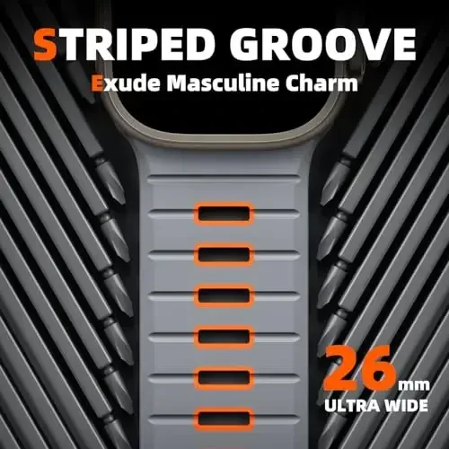 Odbeai Sport Band Compatible with Apple Watch Ultra 2/Ultra/Ultra 3 Band,Compatible with Apple Watch Bands for Men 49mm 46mm 45mm 44mm 42mm,Waterproof Silicone Strap for iWatch All Series SE 11 10 9-1 - 2