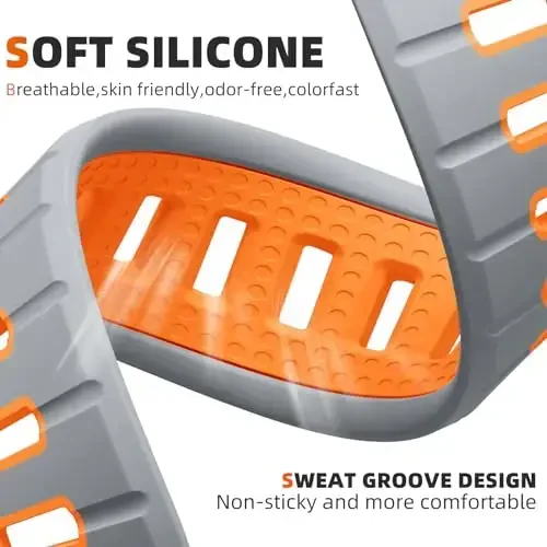 Odbeai Sport Band Compatible with Apple Watch Ultra 2/Ultra/Ultra 3 Band,Compatible with Apple Watch Bands for Men 49mm 46mm 45mm 44mm 42mm,Waterproof Silicone Strap for iWatch All Series SE 11 10 9-1 - 3