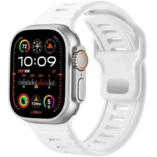 Odbeai Sport Band Compatible with Apple Watch Ultra 2/Ultra/Ultra 3 Band,Compatible with Apple Watch Bands for Men 49mm 46mm 45mm 44mm 42mm,Waterproof Silicone Strap for iWatch All Series SE 11 10 9-1 - 1