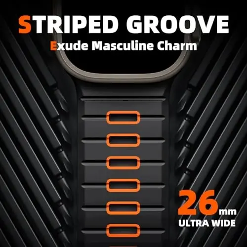 Odbeai Sport Band Compatible with Apple Watch Ultra 2/Ultra/Ultra 3 Band,Compatible with Apple Watch Bands for Men 49mm 46mm 45mm 44mm 42mm,Waterproof Silicone Strap for iWatch All Series SE 11 10 9-1 - 2