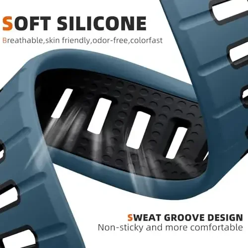 Odbeai Sport Band Compatible with Apple Watch Ultra 2/Ultra/Ultra 3 Band,Compatible with Apple Watch Bands for Men 49mm 46mm 45mm 44mm 42mm,Waterproof Silicone Strap for iWatch All Series SE 11 10 9-1 - 3