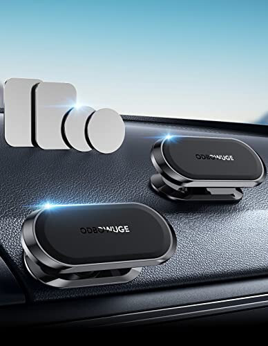 odbowuge 2 Pack Magnetic Phone Holder for Car, Upgrade Magnet - 360 Rotation and Easy Installation, Compatible with All Smartphones - ODBOWUGE (1)