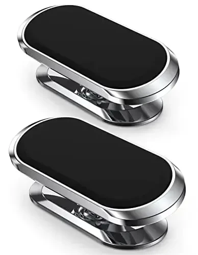 odbowuge 2 Pack Magnetic Phone Holder for Car, Upgrade Magnet - 360 Rotation and Easy Installation, Compatible with All Smartphones,Dashboard Car Phone Holder,Must be Used Together with Iron Sheets - 1