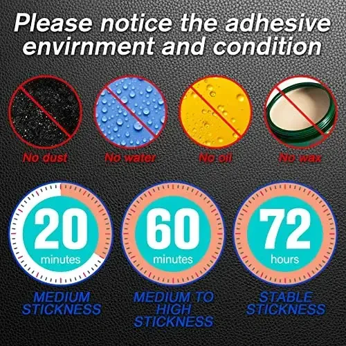 odbowuge 2 Pack Magnetic Phone Holder for Car, Upgrade Magnet - 360 Rotation and Easy Installation, Compatible with All Smartphones,Dashboard Car Phone Holder,Must be Used Together with Iron Sheets - 6