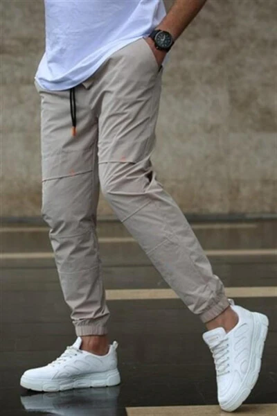 Oddiy bej sport kostyumi 5412 - 3