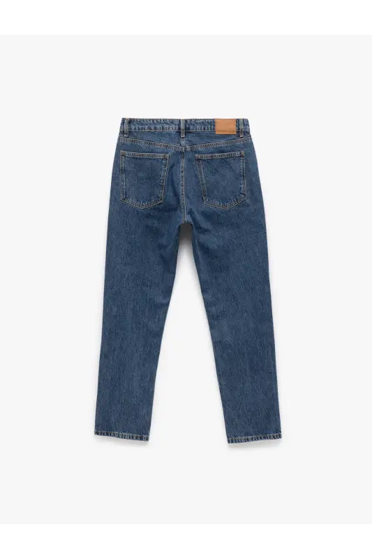 Oddiy Bel Paxtali 90-yillarning Slim Fit Jinsi Shim - H - 5
