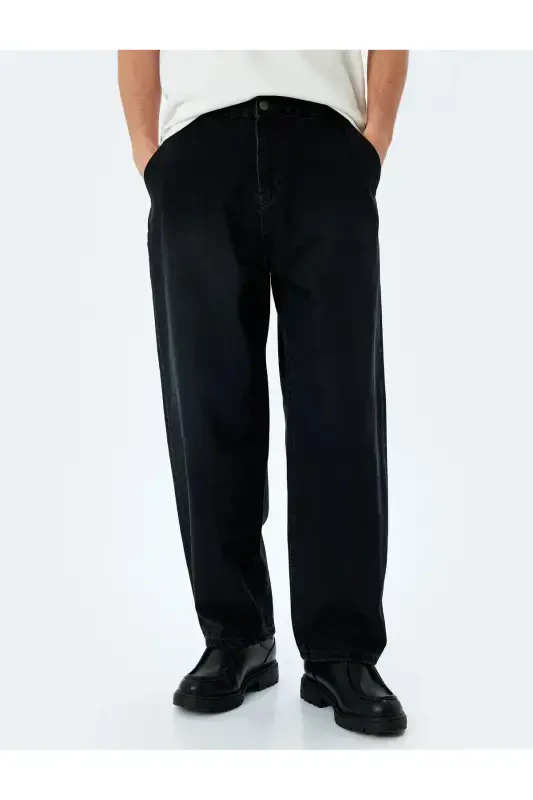 Oddiy bel paxtali chino cho'ntakli keng bichimli Jea - 3