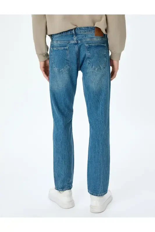 Oddiy bel paxtali to'g'ri kesimli jinsi shim - Mar - 4