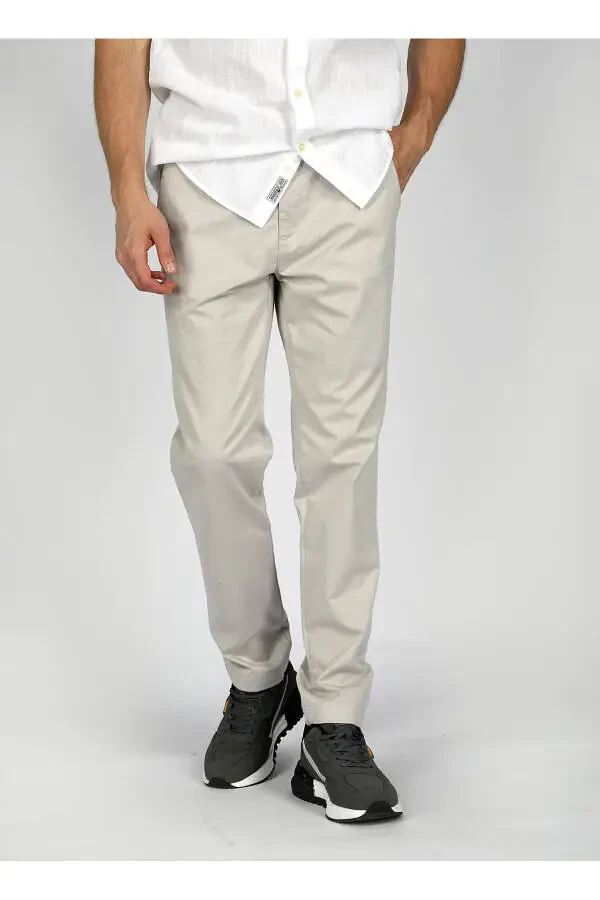Oddiy Bel Slim Fit Kulrang Erkaklar Chino Shimini 242 LCM 221016 NEW CHINO 2 A. KULRANG - 2