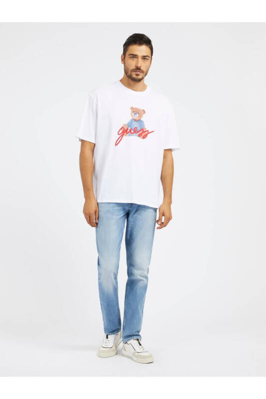 Oddiy belli oddiy ko'k rangli erkaklar uchun denim shimi M4RAS2D58M3R8TE_SLIM TAPERED - ECO - 2