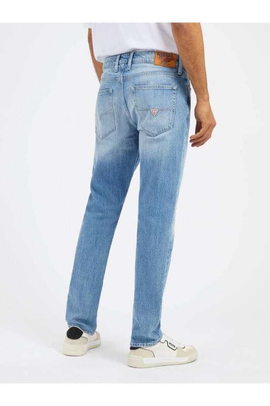 Oddiy belli oddiy ko'k rangli erkaklar uchun denim shimi M4RAS2D58M3R8TE_SLIM TAPERED - ECO - 3