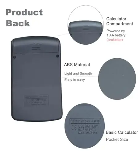 Oddiy Kalkulyator Dual Quvvatli 8 Raqamli Stol Kalkulyatori (Qora, 5 to'plam) - 3