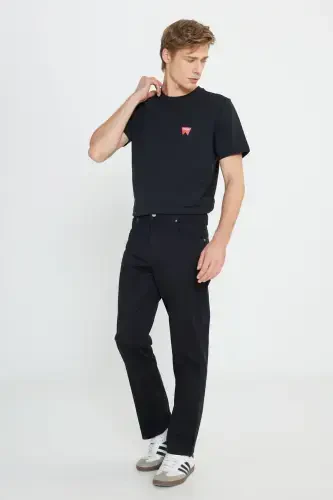 Oddiy Kesim Oddiy Bel To'g'ri Oyoqli Qora Texas Shimi - WRANGLER (1)
