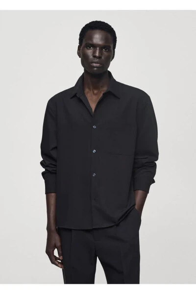 Oddiy Kiyim Cho'ntakli Ko'ylak - MANGO MAN