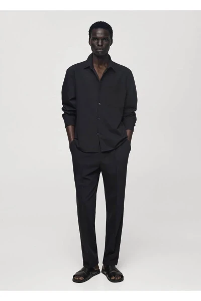 Oddiy Kiyim Cho'ntakli Ko'ylak - MANGO MAN (1)