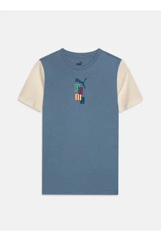 Oddiy moviy o'g'il bolalar uchun futbolka 67926920 - Ready Set Better Tee - PUMA