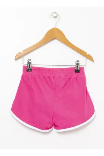 Oddiy naqshli, fusya rangli qizlar shorti - Funky - 6