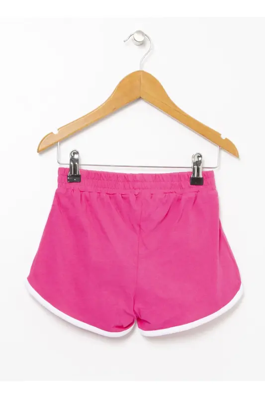 Oddiy naqshli, fusya rangli qizlar shorti - Funky - 6