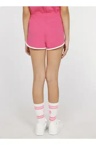 Oddiy naqshli, fusya rangli qizlar shorti - Funky - 4