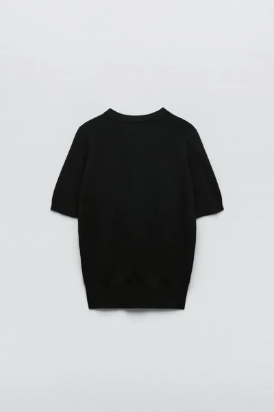 Oddiy qisqa yengli triko ko'ylagi - 5