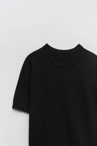 Oddiy qisqa yengli triko ko'ylagi - 3