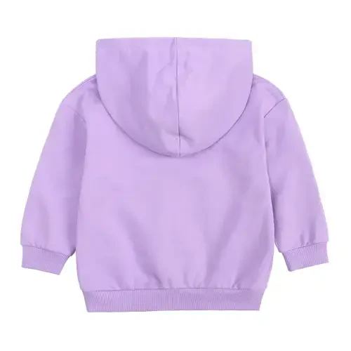 Odeerbi Toddler Boys Girls Sweatshirt Kids 2 Piece Athletic Hoodie Tracksuit Set Activewear Solid Sweatshirt Sweatpant Sports Set Sweatsuit Purple- - 4