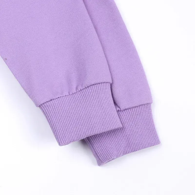 Odeerbi Toddler Boys Girls Sweatshirt Kids 2 Piece Athletic Hoodie Tracksuit Set Activewear Solid Sweatshirt Sweatpant Sports Set Sweatsuit Purple- - 5