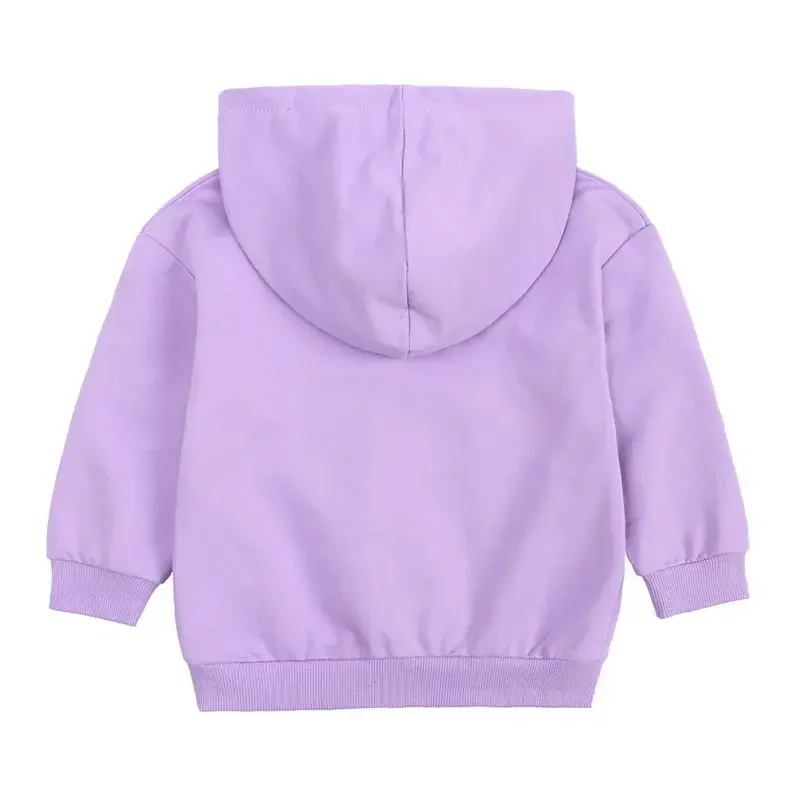 Odeerbi Toddler Boys Girls Sweatshirt Kids 2 Piece Athletic Hoodie Tracksuit Set Activewear Solid Sweatshirt Sweatpant Sports Set Sweatsuit Purple- - 4